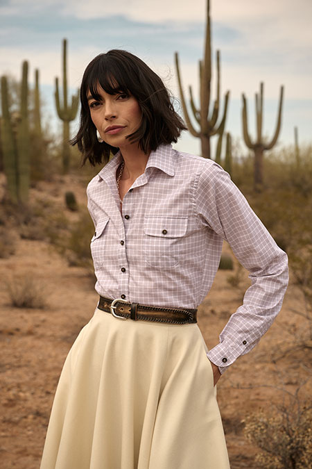 Brown & Blue Checked Shirt