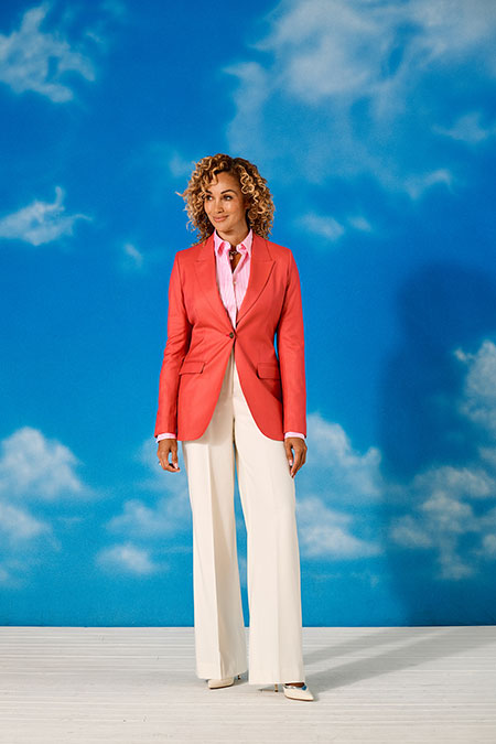 Women's Holland & Sherry Royal Mile Capsule                                                                                                                                                                                                               , Coral Jacket