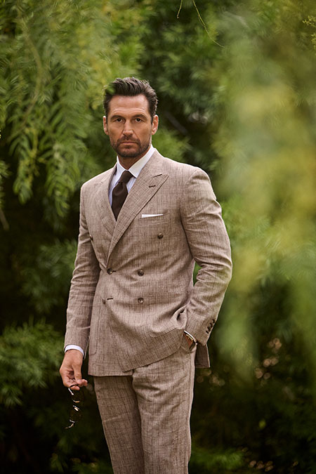 Brown & Cream Glen Check Suit