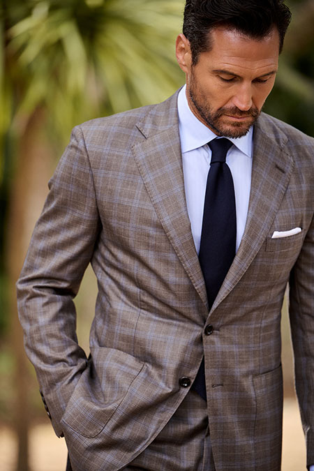 Mocha Glen Plaid Suit