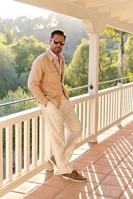 Ivory Wool/Silk/Linen Trousers