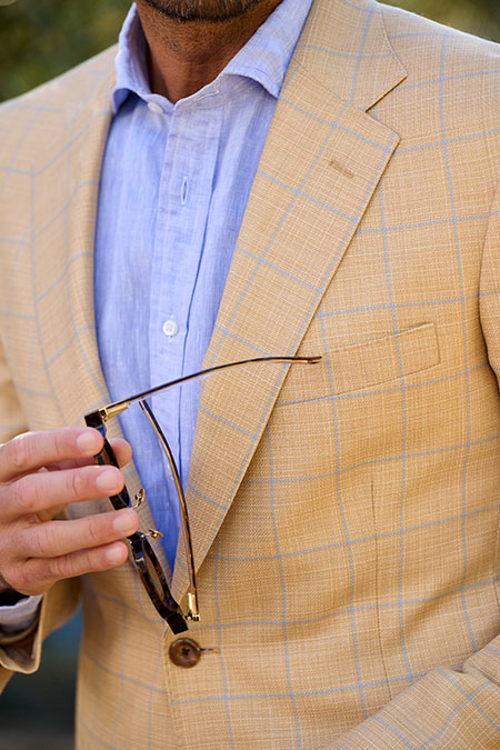 Blue Linen Dress Shirt