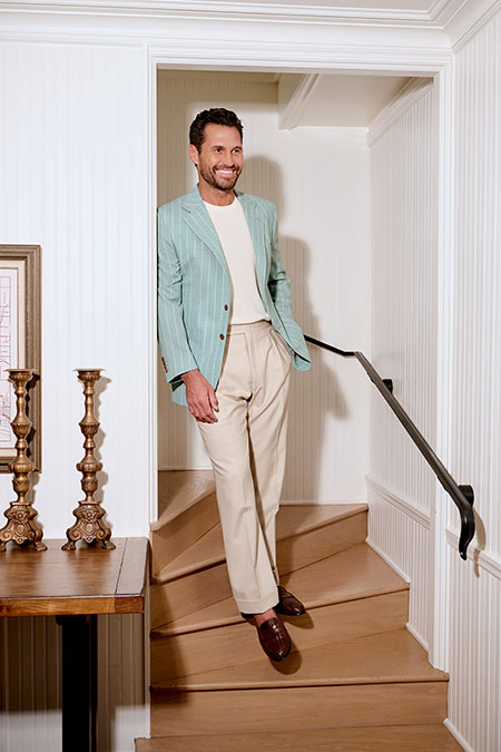 Spring Summer 26 Men's Lookbook                                                                                                                                                                                                                           , Ivory Ribbed Knit Tee