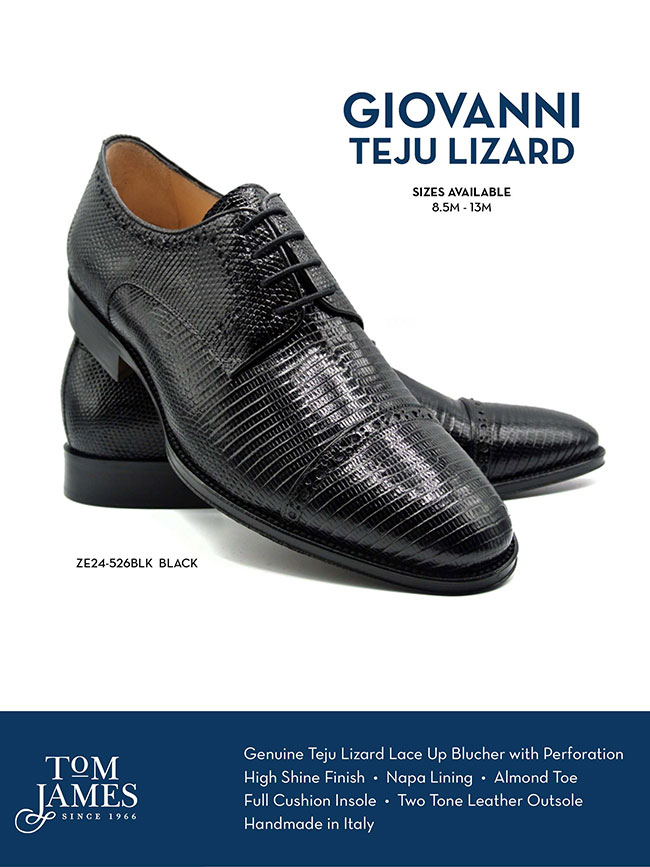                                                                                                                                                                                                                                                          , Giovanni Teju Lizard Lace Up