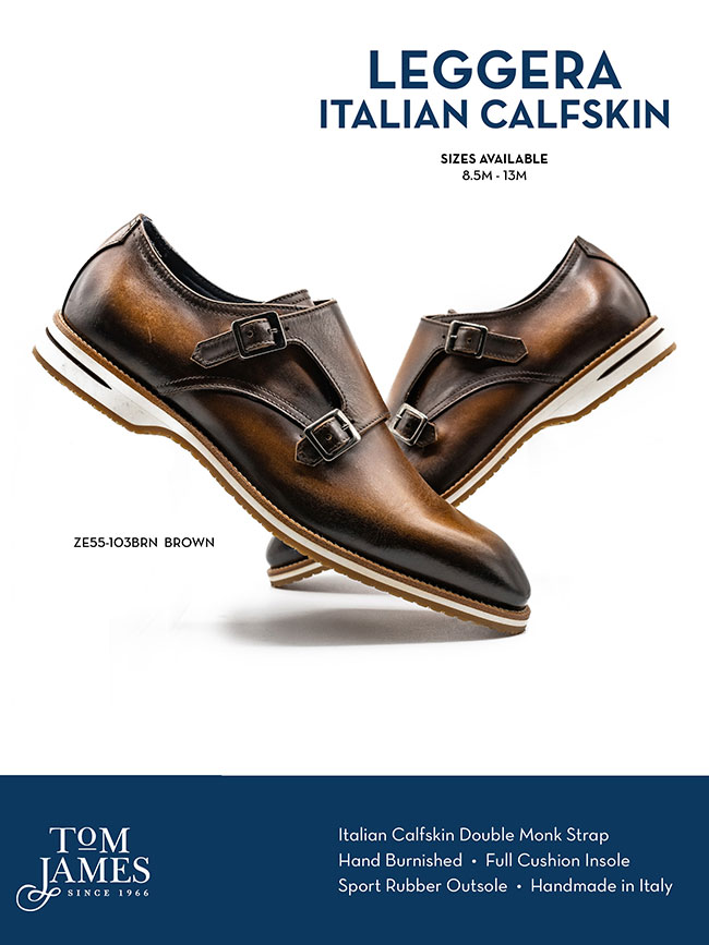                                                                                                                                                                                                                                                           , Legerra Hand Burnished Italian Calfskin Monkstrap