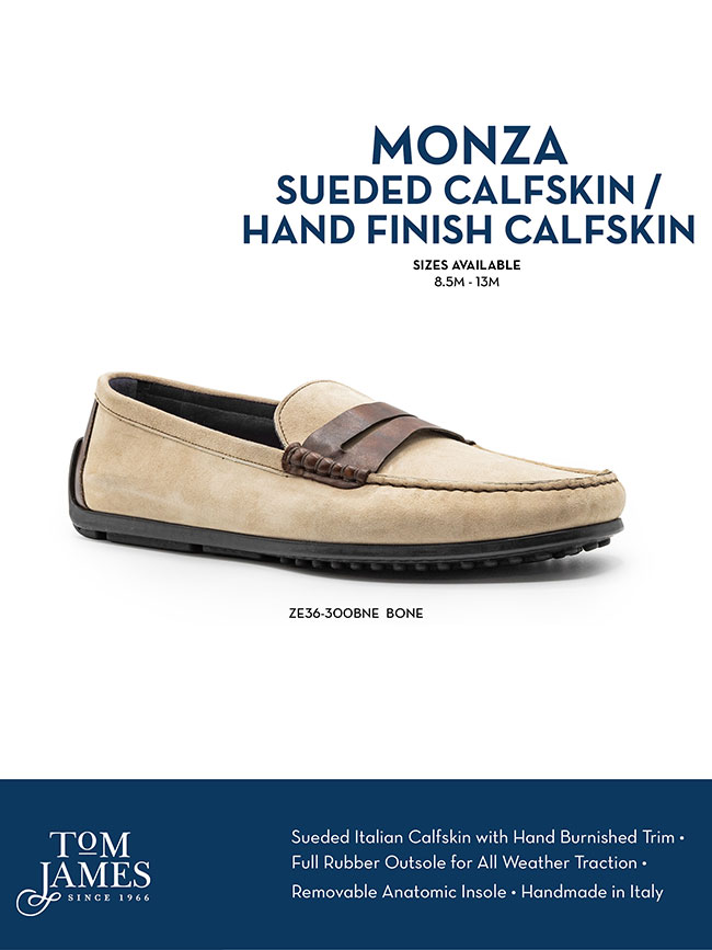                                                                                                                                                                                                                                                           , Monza Sueded Italian Calfskin Driver