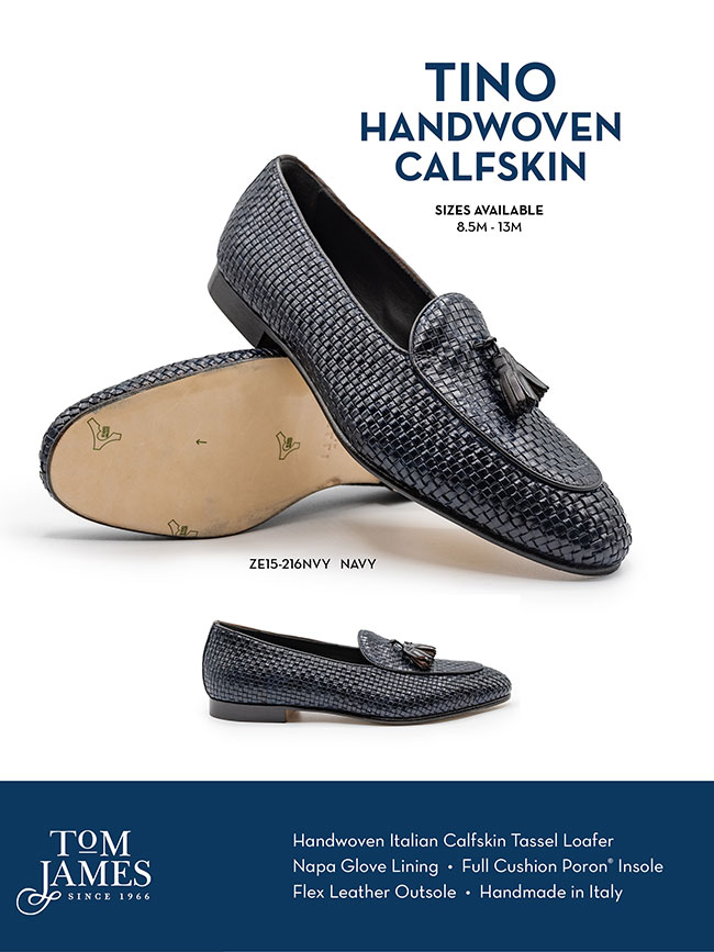                                                                                                                                                                                                                                                           , Tino Calfskin Woven Tassel Loafer