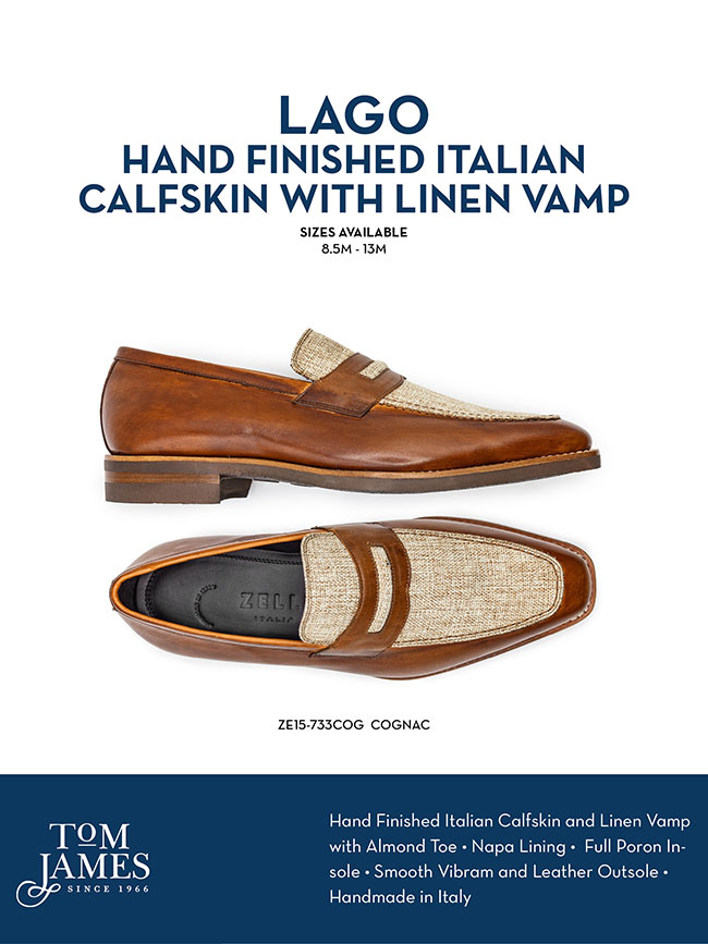                                                                                                                                                                                                                                                           , Lago Italian Calfskin Slip On Loafer